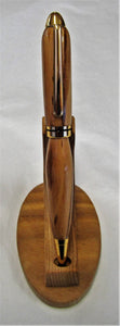 Handcrafted Italian Olive Wood pen with various fittings and pen type