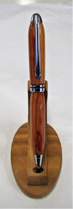 Handcrafted Brazilian Tulipwood pens with various fittings and pen types