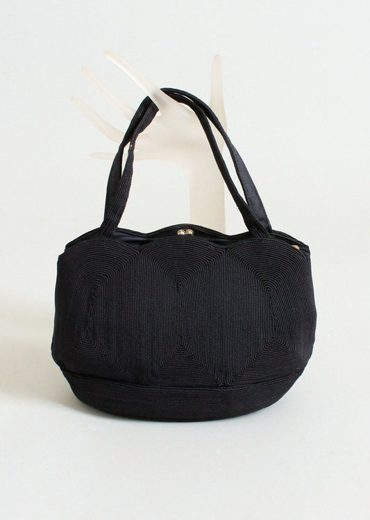 Vintage 1950s Navy Corde Cordicraft purse