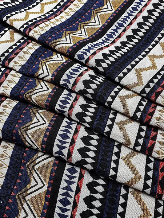 Woven Fabric Tribal Fabric Native Fabric by the yard Ethnic fabric Aztec fabric Craft Supplies Woven Textile 1/2 yard (WFF199)