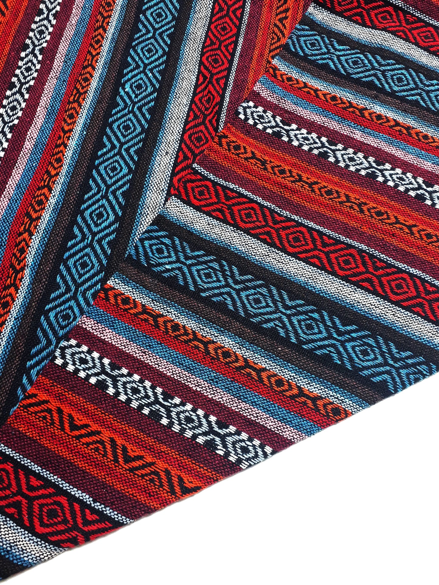 Thai Woven Cotton Fabric Tribal Fabric Native Fabric Ethnic fabric Aztec fabric Craft Supplies Woven Textile 1/2 yard (WF283)