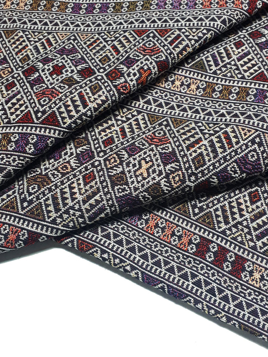 Thai Woven Cotton Fabric Tribal Fabric Native Fabric Ethnic fabric Aztec fabric Craft Supplies Woven Textile 1/2 yard (WF281)