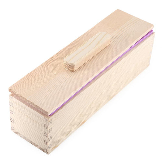 Rectangular Solid DIY Handmade Silicone Soap Crafts Mold Wooden Box with Cover