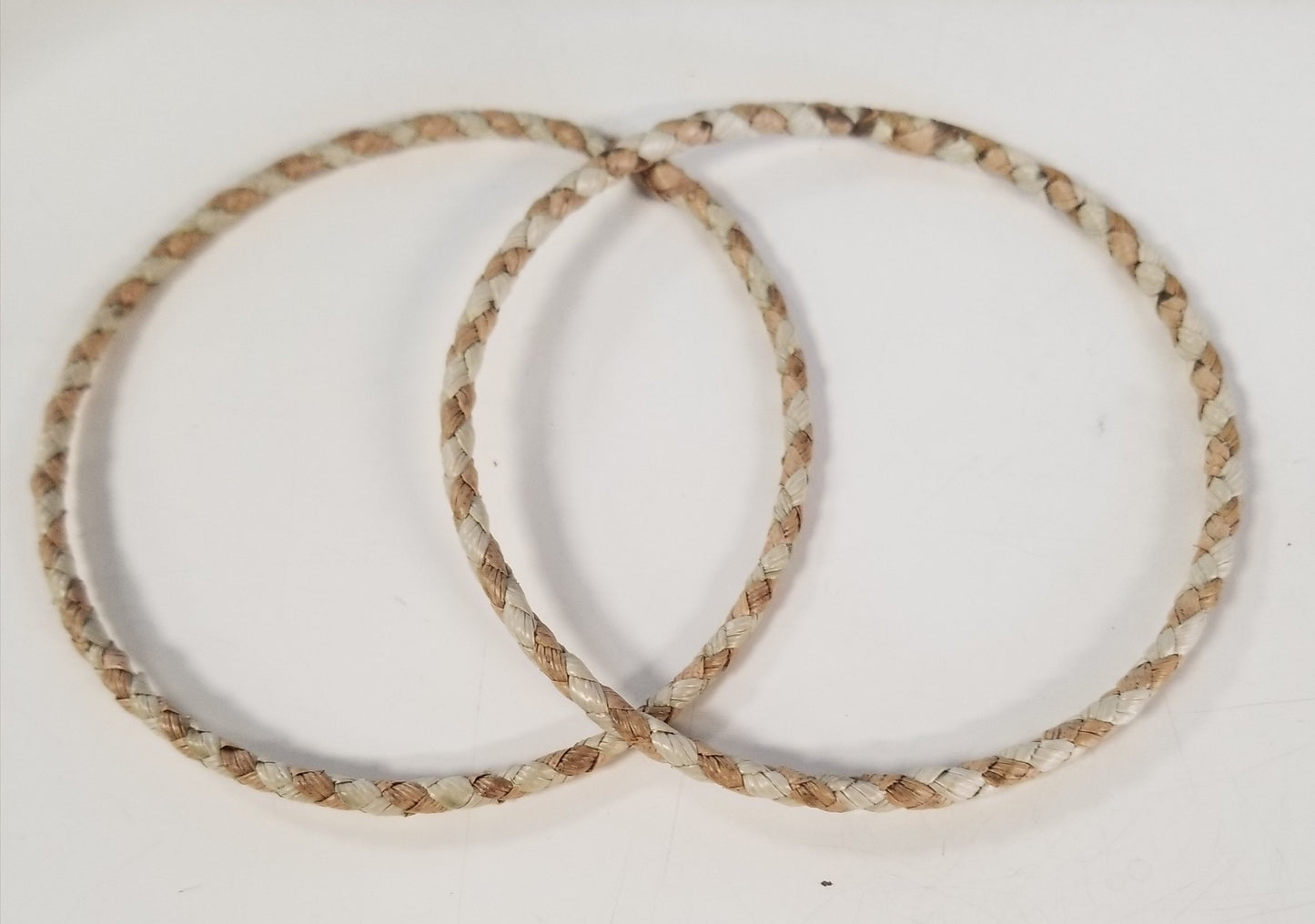 Handcrafted Small Extra Thin Striped Weave Lauhala Bracelet
