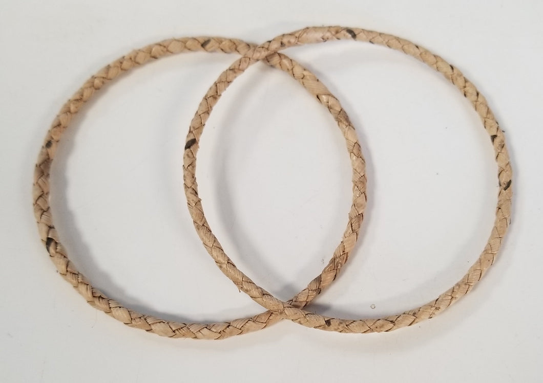 Handcrafted Small Extra Thin Speckled Weave Lauhala Bracelet