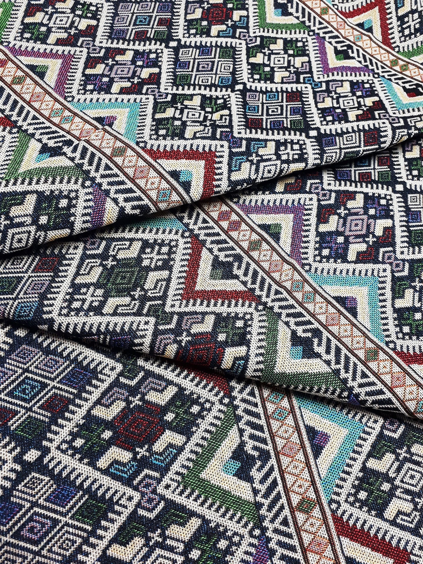 Thai Woven Cotton Fabric Tribal Fabric Native Fabric Ethnic fabric Aztec fabric Craft Supplies Woven Textile 1/2 yard (WF280)