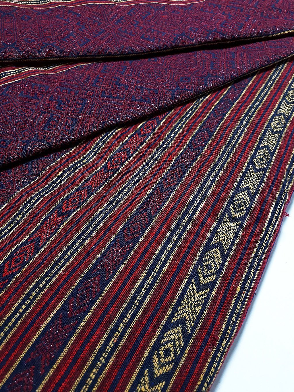Thai Woven Fabric Tribal Fabric Native Cotton Fabric by the yard Ethnic fabric Craft fabric Craft Supplies Woven Textile 1/2 yard (WFF206)