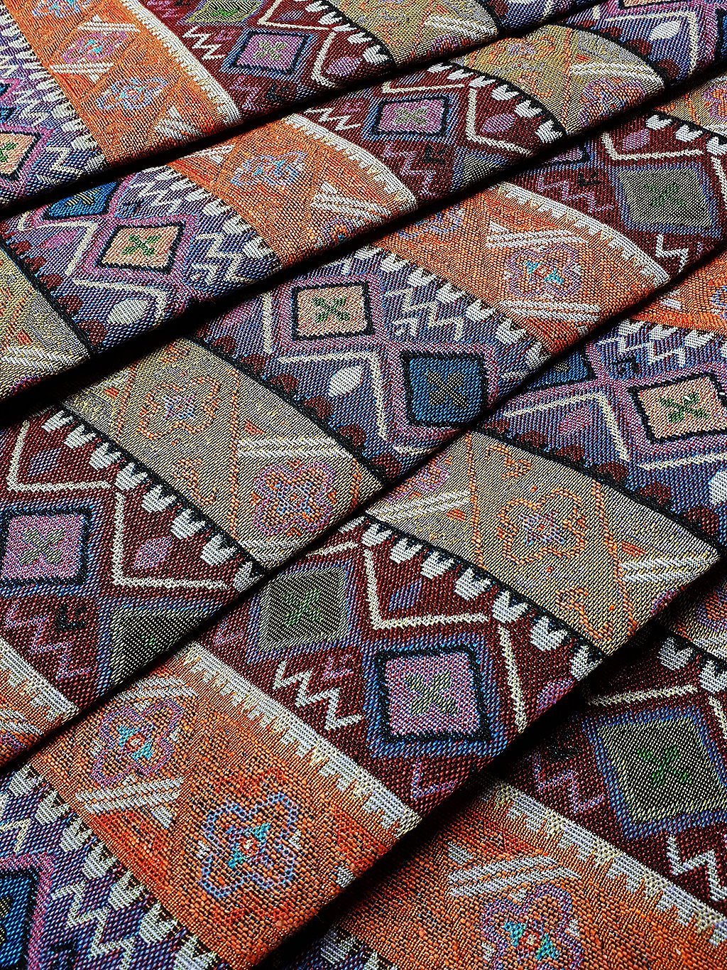 Woven Fabric Tribal Fabric Native Fabric by the yard Ethnic fabric Aztec fabric Craft Supplies Woven Textile 1/2 yard (WFF213)