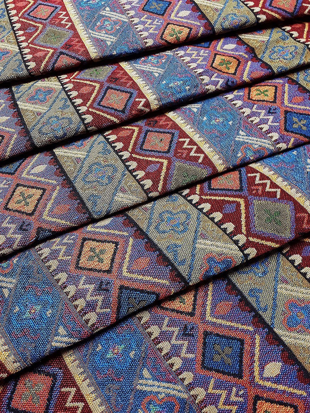 Woven Fabric Tribal Fabric Native Fabric by the yard Ethnic fabric Aztec fabric Craft Supplies Woven Textile 1/2 yard (WFF214)