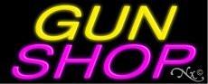 Gun Shop Handcrafted Real GlassTube Neon Sign