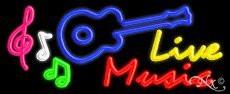Live Music Handcrafted Real GlassTube Neon Sign