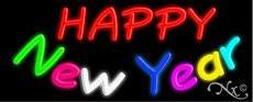Happy New Year Handcrafted Real GlassTube Neon Sign