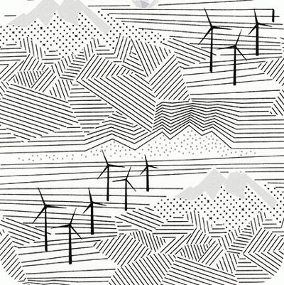Palm Canyon - by Violet Craft -Black and White Desert landscape