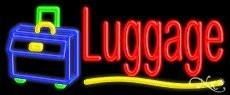 Luggage Handcrafted Real GlassTube Neon Sign
