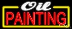 Oil Painting Handcrafted Real GlassTube Neon Sign