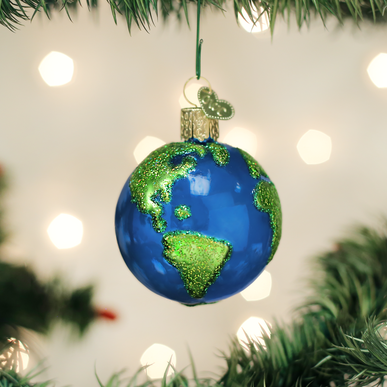 Old World Christmas Handcrafted Blown Glass Ornament - Planet Earth