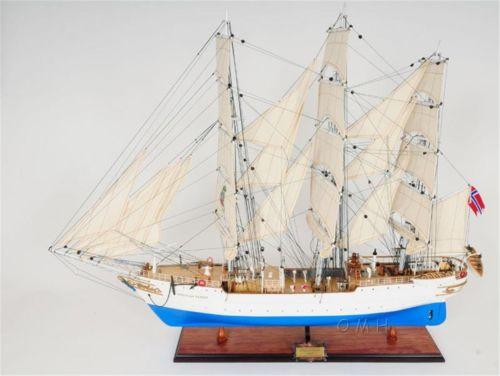 Handcrafted Christian Radich Wooden Model Ship