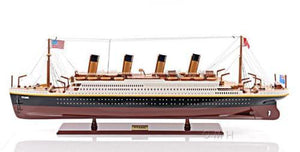 Handcrafted Wooden Titanic Painted Small  Model Ship