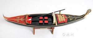 Handcrafted Wooden Venetian Gondola Model Boat