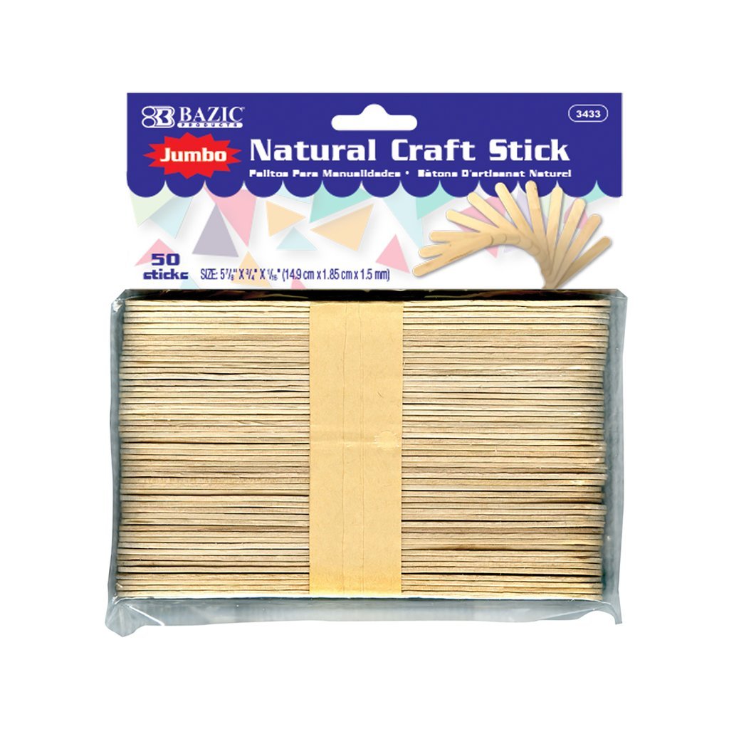 Jumbo Natural Craft Stick (50/Pack)