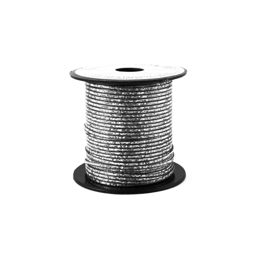 Silver Holographic Plastic Craft Lace Lanyard Gimp String Bulk 50 Yard Roll