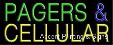 Pagers & Cellular Handcrafted Real GlassTube Neon Sign