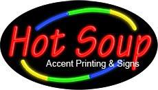 Hot Soup Flashing Handcrafted Real GlassTube Neon Sign