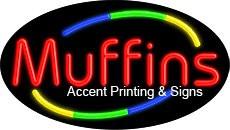 Muffins Flashing Handcrafted Real GlassTube Neon Sign