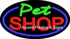 Pet Shop Flashing Handcrafted Real GlassTube Neon Sign