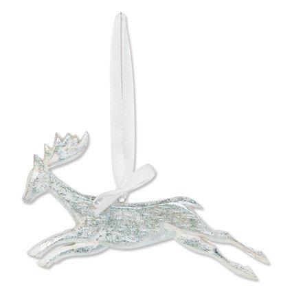 Handcrafted Shabby Chic Wood Reindeer Ornament by Zen Zen