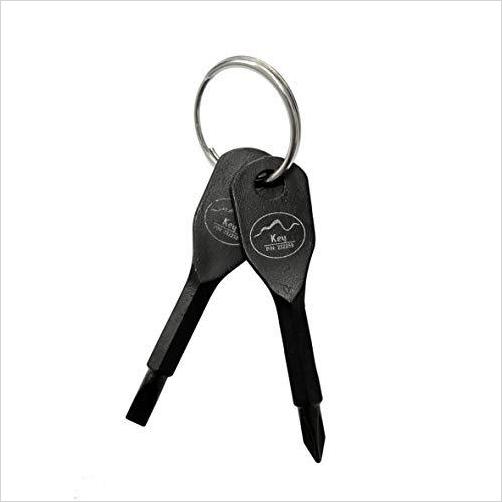 Maxcraft EDC Portable Screwdriver Set Tool with Key Ring (Black)