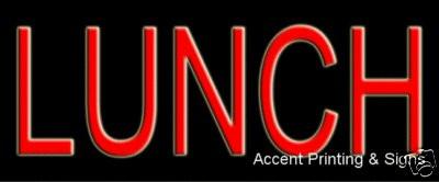 Lunch Handcrafted Real GlassTube Neon Sign