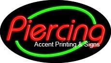 Piercing Flashing Handcrafted Real GlassTube Neon Sign