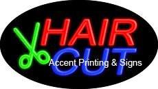 Hair Cut Flashing Handcrafted Real GlassTube Neon Sign
