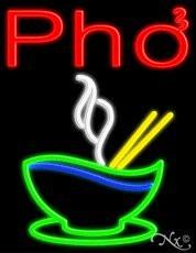 Pho Bowl Handcrafted Real GlassTube Neon Sign