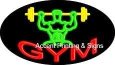 Gym Flashing Handcrafted Real GlassTube Neon Sign
