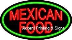 Mexican Food Flashing Handcrafted Real GlassTube Neon Sign