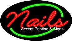 Nails Flashing Handcrafted Real GlassTube Neon Sign
