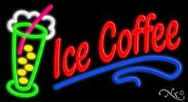Ice Coffee Handcrafted Real GlassTube Neon Sign