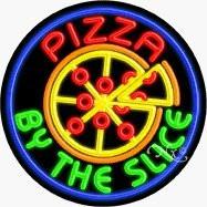 Pizza By The Slice Handcrafted Real GlassTube Neon Sign