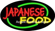 Japanese Food Flashing Handcrafted Real GlassTube Neon Sign