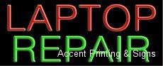 Laptop Repair Handcrafted Real GlassTube Neon Sign