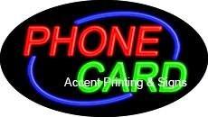 Phone Card Flashing Handcrafted Real GlassTube Neon Sign