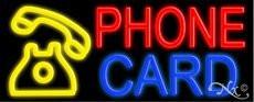 Phone Card Handcrafted Real GlassTube Neon Sign