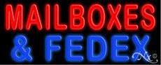 Mailboxes & Fedex Handcrafted Real GlassTube Neon Sign