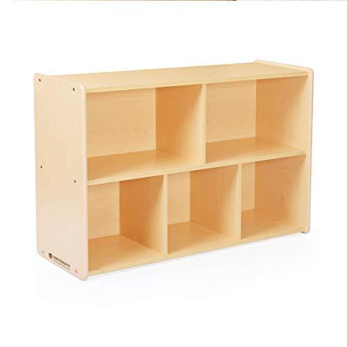 Save guidecraft 5 compartment storage shelves 30 toddlers wooden organizer cabinet for school home or daycare teachers book cubby and toy shelf