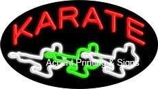 Karate Flashing Handcrafted Real GlassTube Neon Sign