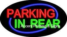 Parking In Rear Flashing Handcrafted Real GlassTube Neon Sign