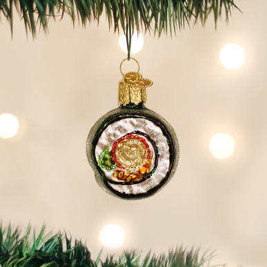 Old World Christmas Handcrafted Blown Glass Ornament - Sushi Roll