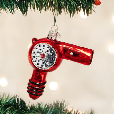 Old World Christmas Handcrafted Blown Glass Ornament - Blow-dryer